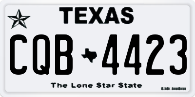 TX license plate CQB4423
