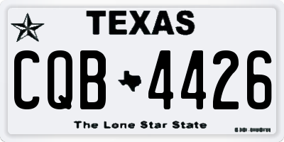 TX license plate CQB4426