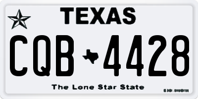 TX license plate CQB4428