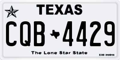 TX license plate CQB4429