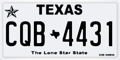 TX license plate CQB4431