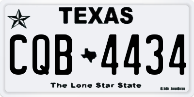 TX license plate CQB4434