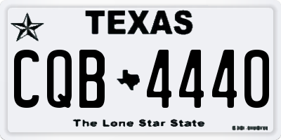 TX license plate CQB4440