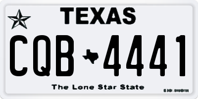 TX license plate CQB4441