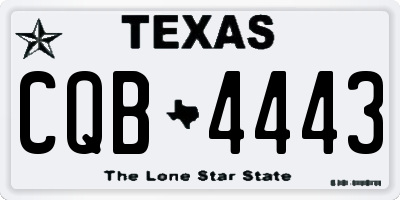 TX license plate CQB4443