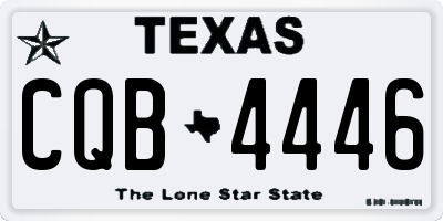 TX license plate CQB4446