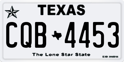 TX license plate CQB4453