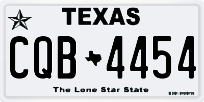 TX license plate CQB4454