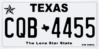 TX license plate CQB4455