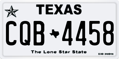 TX license plate CQB4458