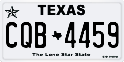 TX license plate CQB4459