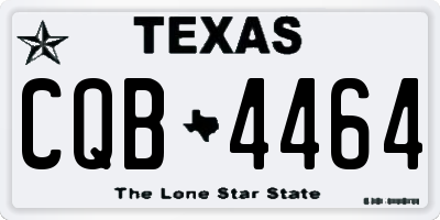 TX license plate CQB4464