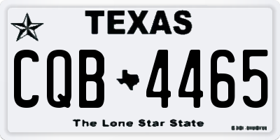 TX license plate CQB4465
