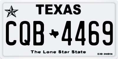 TX license plate CQB4469