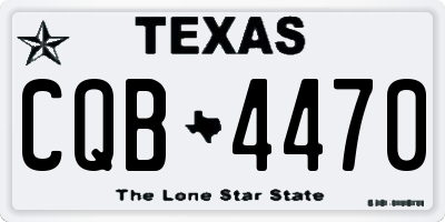 TX license plate CQB4470
