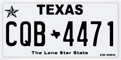 TX license plate CQB4471