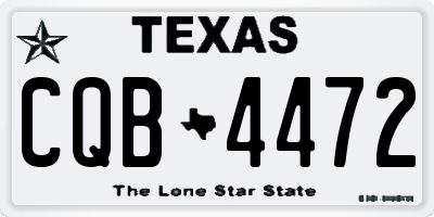 TX license plate CQB4472