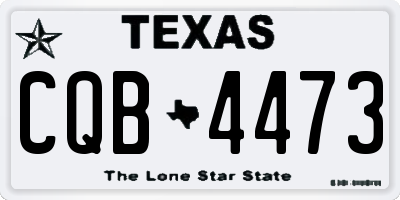 TX license plate CQB4473