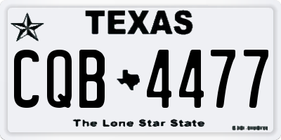 TX license plate CQB4477