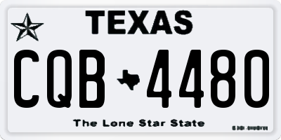 TX license plate CQB4480
