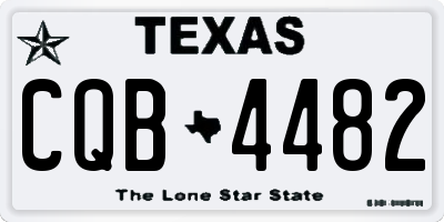 TX license plate CQB4482