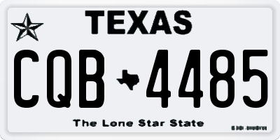 TX license plate CQB4485