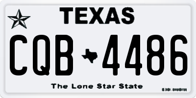 TX license plate CQB4486