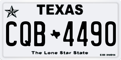 TX license plate CQB4490