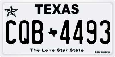 TX license plate CQB4493