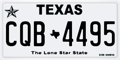 TX license plate CQB4495