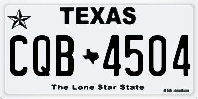 TX license plate CQB4504