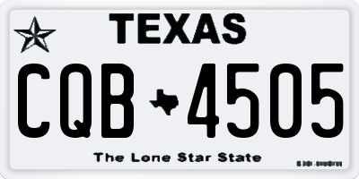 TX license plate CQB4505