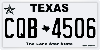 TX license plate CQB4506