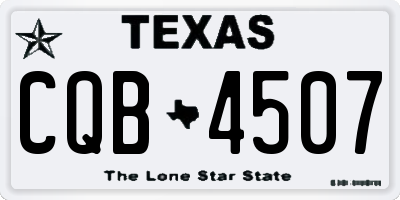 TX license plate CQB4507