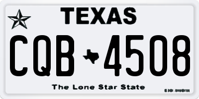 TX license plate CQB4508