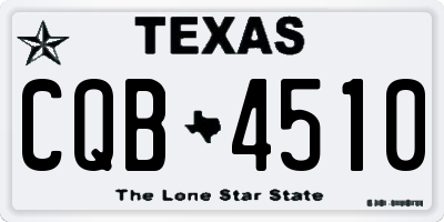 TX license plate CQB4510