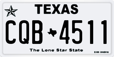 TX license plate CQB4511