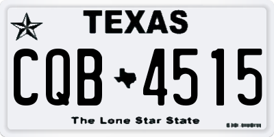 TX license plate CQB4515