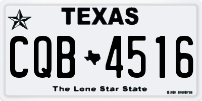 TX license plate CQB4516