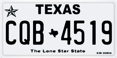 TX license plate CQB4519