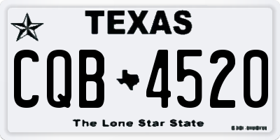 TX license plate CQB4520