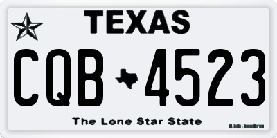 TX license plate CQB4523