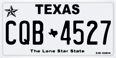 TX license plate CQB4527