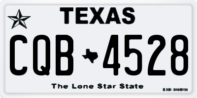 TX license plate CQB4528