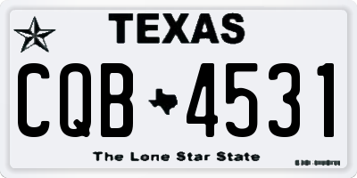 TX license plate CQB4531