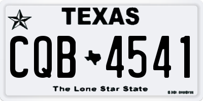 TX license plate CQB4541