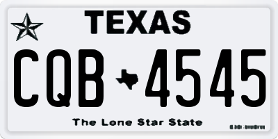 TX license plate CQB4545