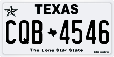 TX license plate CQB4546
