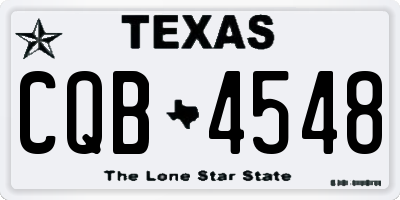 TX license plate CQB4548