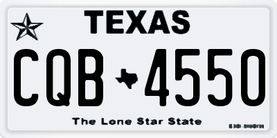 TX license plate CQB4550